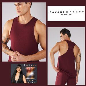 Savage X Fenty Men's Rib Muscle Racerback Tank Top